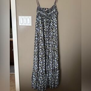 Free people floral maxi slit dress